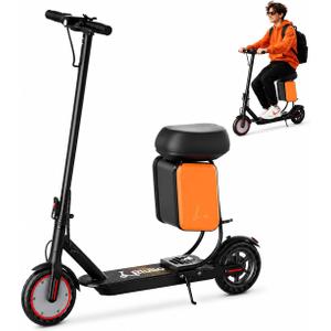 Electric Scooter, 350W-500W Motor, 9 MPH to 22MPH, 10-41 Miles Range, Dual Suspension, Dual Braking, App Control, Foldable Commuter E Scooter for Adults and Teens