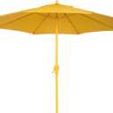 Sunnyglade 9FT Outdoor Patio Umbrella, Market Table Umbrella with 8 Sturdy Ribs and Crank System, Fade-resistant & Waterproof for Garden Backyard Poolside Deck