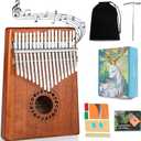 Kalimba Thumb Piano 17 Keys Portable Finger Piano Marimba Music Gifts for Adults Kids