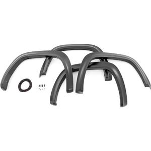 Rough Country Sport Fender Flares for Toyota Tundra (2022-2025) - 6" Flare Height, Paintable Flat Black ABS, UV-Protected, No-Drill Install