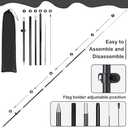 Buryeah 3 Sets Now Open Feather Flag Pole Kit for Business Advertising 7 ft Open Flag Banner Sign with Pole Kit Ground Stake and Portable Bag for Outside Ground (Black)