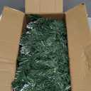 Christmas Garland 9 Ft by 12 Inch Prelit Fraser Fir Xmas Garland with 50 LED Lights, Real Like Lush and Classics Green Style for Indoor Outdoor Home Decoration (Brief-Snowy_Battery)