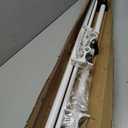 Heavy Duty Double Curtain Rods with Cylindrical Cap Finials - 72 to 144' Telescoping Rods, 1 Inch Front, 5/8 Inch Back - Matte White