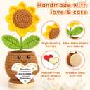 Sunflower Employee Appreciation Gifts Administrative Professional Day Gift for Assistant Coworker, Inspirational Gifts for Women, Encouragement Cheer Up Gift for Best Friends Sister Crochet Sunflower