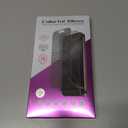 2 Pack Privacy Screen Protector for iPhone 17 Air Anti-Spy Tempered Glass Gradient Colorful 17Air Mirror Effect Full Coverage Anti-Bluelight Anti-Bubble Alignment Frame 6.5 Inch (Pink)