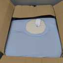 Cervical Neck Pillow for Memory Foam  Soft Ergonomic Side Sleeper Pillow for Neck Pain Relief, Ice Silk Zipperless Pillowcase, Eco-Friendly and Durable Material (Light Blue)