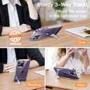 JETech Kickstand Case for iPhone 14 Pro 6.1-Inch, Support Wireless Charging, Slim Shockproof Bumper Phone Cover, 3-Way Metal Stand (Clear)