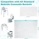60 Commode Liners with Absorbent Pads, 60 Bedside Commode Liners and 60 Pads for Commode Bucket, Disposable Commode Bags for Adults, Portable Leak-Proof Potty Chair Liners (21 * 16in-60+60)