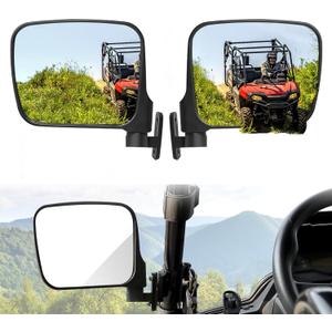 XATVXUTV UTV Side Mirrors for Honda Pioneer 700-2 700-4 2014-2025, Adjustable SXS Side View Mirrors Wide Folding Clear Rearview Mirror for Honda Pioneer 700-2 700-4 2014-2025 Accessories, 1 Pair