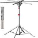 Floding Clothes Drying Rack Portable Foldable Laundry Drying Rack Collapsible with Hanger Outdoor Indoor, Metal