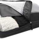 Compression Packing Cubes for Travel Essentials, 1 Pack Suitcase Organizers for Luggage Carry on, Large Lightweight Compressible Expandable Mesh Travel Cube, by U+U, Black