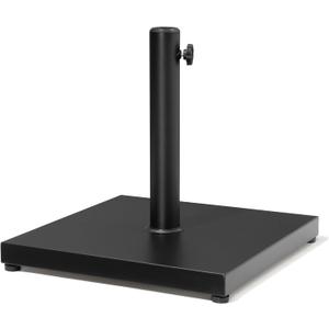 43lb Patio Umbrella Base Stand, Outdoor Square Concrete Stand Heavy Duty Market Umbrella Pole Holder, Black