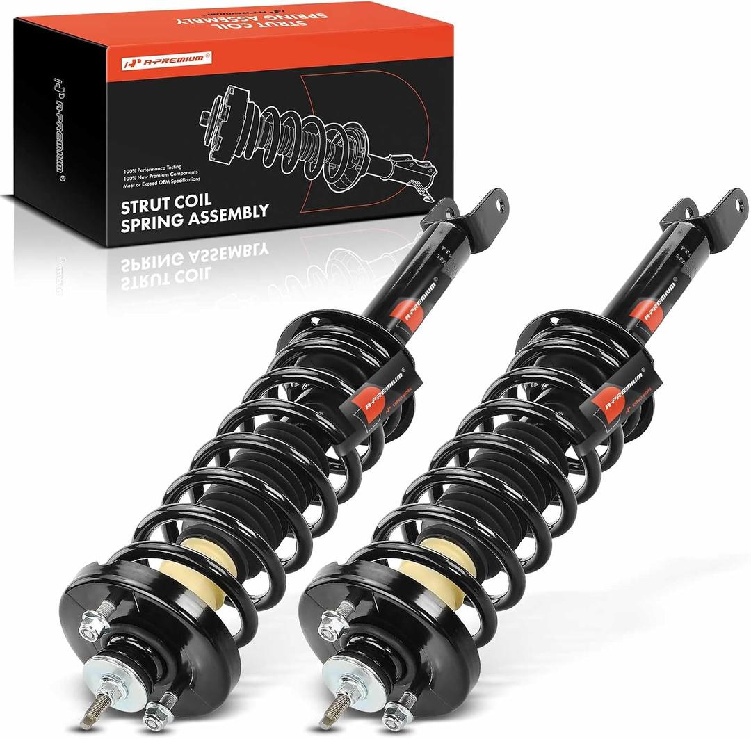A-Premium Rear Struts Compatible with Honda Accord 2013-2017 - 2x Replacement Suspension Complete Strut Assembly Shock with Coil Spring
