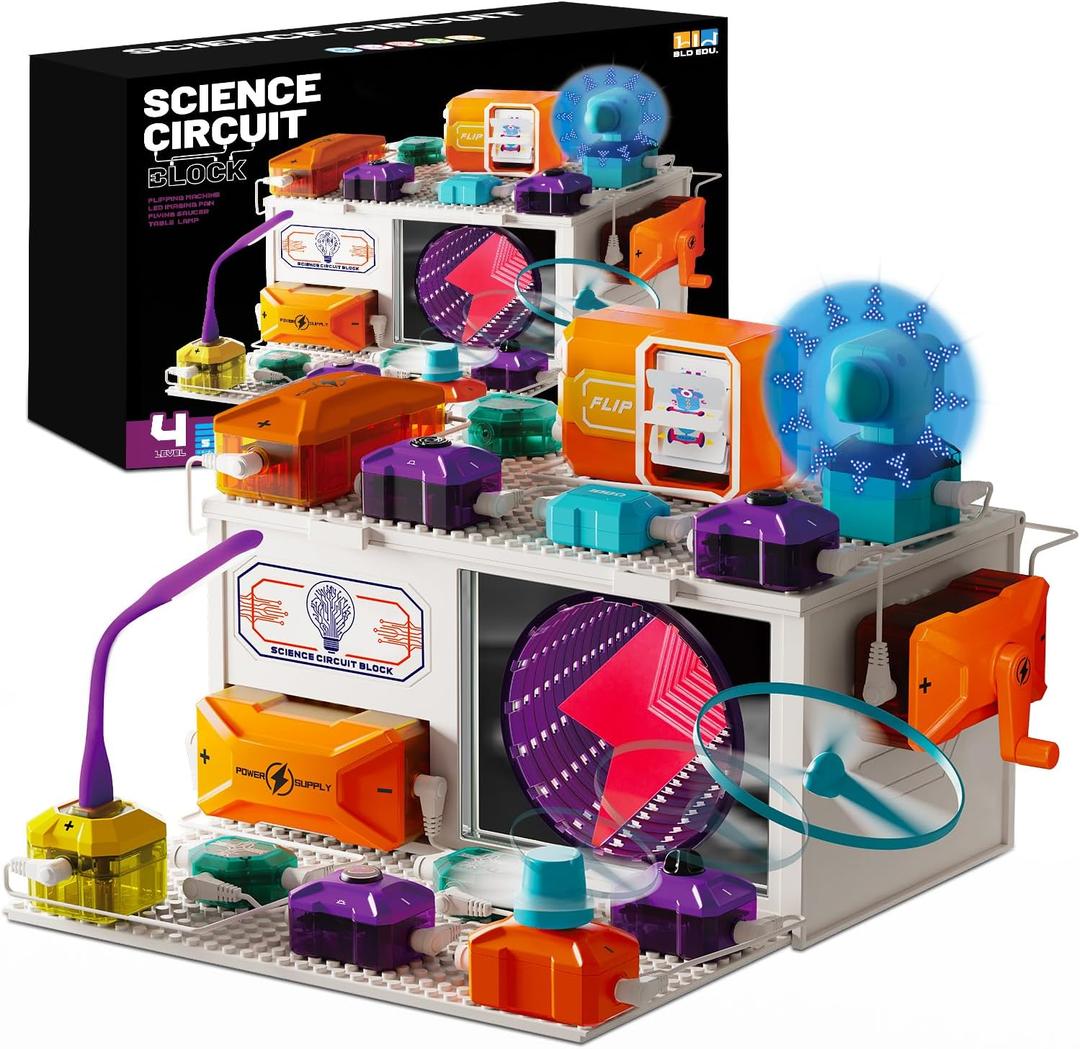 Dollox Science Kits for Kids  Level 4 Electrical Circuit Blocks with 380+ Projects, Educational Electronics Toy for Boys & Girls, Perfect Christmas & Birthday Gift