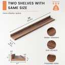 FLYJOE Picture Ledge Shelf, Floating Shelves Set of 2, 36 Inches Nursery Book Shelves for Toys Storage, Kids Bookshelf Wall Mounted for Living Room Bedroom Decor Books Photo Frames, Walnut
