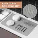 Stove Top Mat for Electric Stove, Heat Resistant Silicone Stove Cover Mat, 28 x 20 Inch Stove Guard Stove Top Protector for Cooktop, Dish Drying Mat for Kitchen, Glass Oven Induction Guard Mat (Gray)