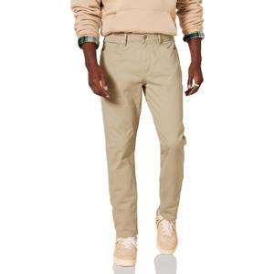 Amazon Essentials Men's Athletic-Fit Pants, 5-Pocket Stretch Twill Work, Big & Tall (28W x 32L, Tan)