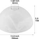 Alabaster White Style Replacement Glass Shade for Medium Base Socket Torchiere Lamp, ceiling fan light covers and Pendant, Floor Lamps,13-3/4" Diameter x 5-8/9" High, 13-3/4"x H5-8/9"