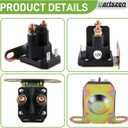 GY22476 AUC15346 Starter Solenoid 12V for John Deere Tractor Z225 Z235 Z245 Z255 Z335E Z335M Z345M Z345R D100 D105 D110 D120 D125 D130 D140 D150 D155 D160 D170