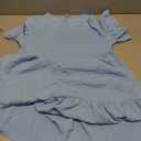 Chuanqi Womens Ruffles Boho Floral Printed Babydoll Loose Swing Casual Short Mini T-Shirt Dress Size 160