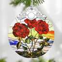 Christmas Ornaments: Stained Glass-Style June Birth Flower Ornament  Christmas Tree Decorations, Holiday Party Gifts, Mother's Day & Birthday Gifts for Women, Mom & Grandma | Birth Flower Gift