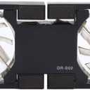 ASHATA DRS02 Laptop Cooler Cooling Pad, Portable Laptop Cooling Pad with Antiskid Mount, Light Emitting Fan, USB Foldable Heat Dssipation Stand for Notebook Computer