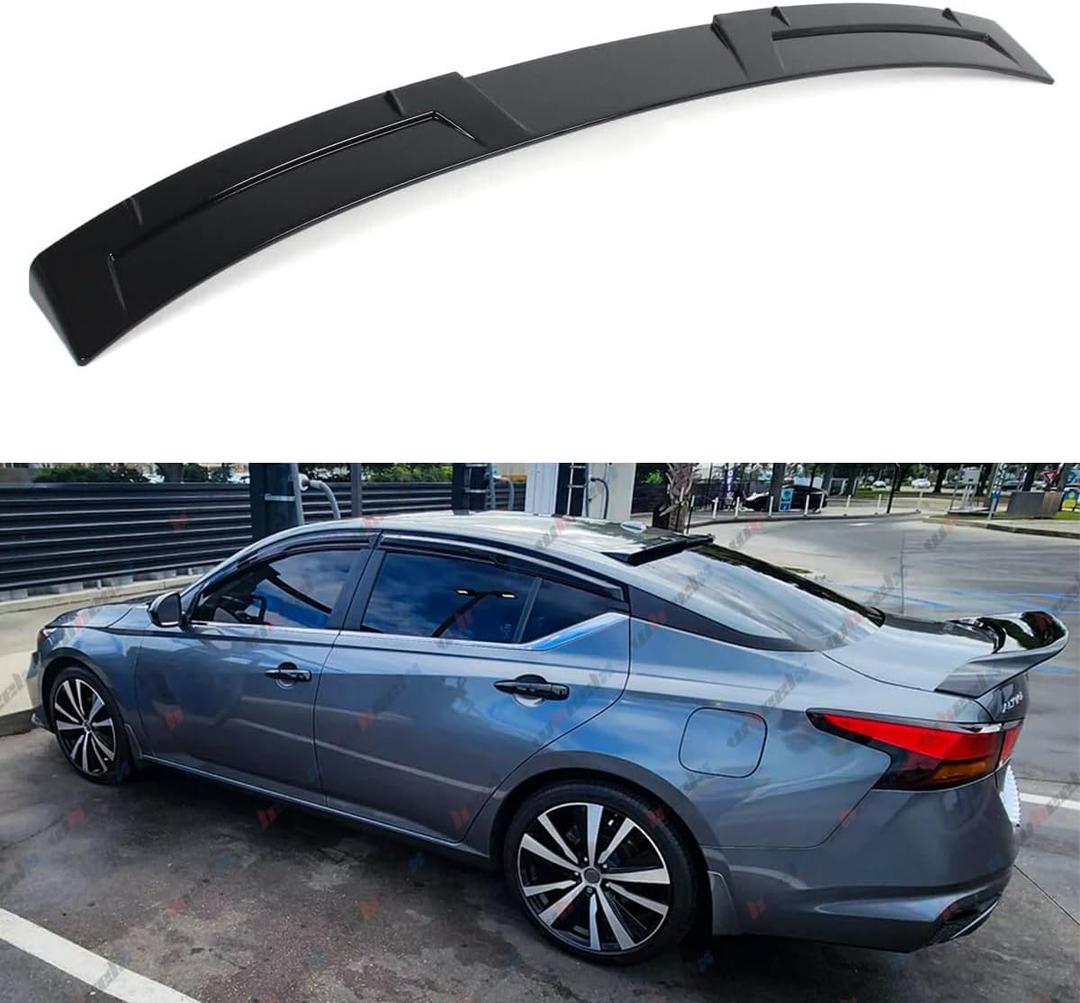 Rear Window Rooftop Spoiler Compatible with 2019-2024 Nissan Altima, All Model, Duckbill Style Wing Fit for 19-24 4-Door Sedan (Glossy Black)