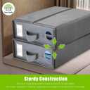 Cosy Family 12 Pack Bed Sheet Organizers and Storage, Foldable Sheet Organizer for Closet, Organizing Bedding Container Cubes for Bedsheets (Queen & King Size), Duvet Covers, Dark Grey