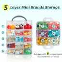 5-Tier Mini Brand Storage Case with Adjustable Compartments, Plastic Organizer Box for Mini Brand Organizer(Case Only)