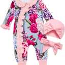 Preemie Newborn Baby Girl Romper 3-Piece Set