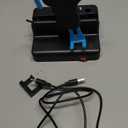 Steps Counter Compatible for Pok emon Go Cellphone Pedometer (Width Under 3.4 inches) Shaker Electric Version Non-Magnetic, Mute Stainless Steel Bearings Quick Steps Earning Device- Blue