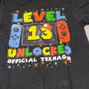 Level 13 Unlocked Gamer 13th Birthday Gift Video Game Boys T-Shirt Size S