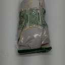 Taisier Home Gold Foil Print Linen Textured Curtains - Geometric Marble Pattern Design for Living Room - Light Filtering Window Treatment, 2 Panels, 84" L, Beige and Gold