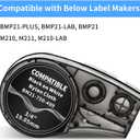 Labelife Compatible Label Tape Replacement for M21-750-499 Black on White Nylon Cloth 3/4 Inch Label Tape, for Wire and Cable, Work with M210-, M211-, BMP21 Plus, BMP21 LAB Printer, 0.75 Inch, 4-Pack