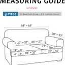 molasofa T Cushion Loveseat Slipcover with 2 Individual T Cushion Shape Seat Covers for Home Dcor, 3 Pieces Stretchable, Washable, Non-Pilling, Non-Slip Loveseat Covers (Loveseat,Dark Gray)