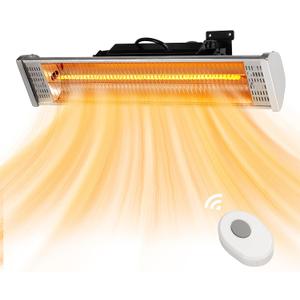 Star Patio Electric Patio Heater with Remote, Outdoor Heater, Infrared Heaters, Wall Mounted, suitable as Gazebo Heaters, ZHQ1530N2025