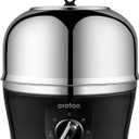 Oroton 304 stainless steel inside and outside Rapid Egg Cooker, 9 Egg Capacity Electric Egg Cooker for Hard Boiler Eggs,Poacher Eggs,Scrambled Eggs,Hard Boiled Auto Shut-Off,30 Minutes Timer Settings