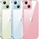 TORRAS Diamond Clear Designed for iPhone 15 Case [Never Yellowing] [Military Grade Anti-Drop] Hard PC Back Flexible Shockproof Protective Slim Thin Phone Case for iPhone 15 Case 6.1 inch, Clear
