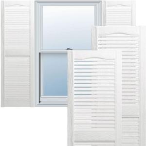 Lifetime LL1S12X02500BW Standard Vinyl Shutters, 12 x 25, Bright White