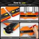JOREST Connectable Contour Gauge (10+5 Inch), Gifts Ideas for Men Dad Handyman Husband Him, Shape Profile Duplicator with Lock, Outline Angle Measuring Tool, Template Tool, Tile Flooring, Scribe Edge