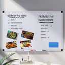 OLIXIS Magnetic White Board, Dry Erase Board for Wall 36" x 24", Whiteboard with 1 Dry Eraser & 2 Multicolor Markers & 4 Magnetic Pins, Aluminium Frame for Home, School, Office, White