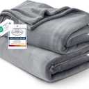 Bedsure GentleSoft Fleece King Size Blankets for Bed Grey - Soft Lightweight Plush Cozy Fuzzy Luxury Warm Winter Blanket Microfiber, Room Home Decor Gifts for Women and Men, 108x90 inches (Grey)