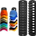 Dntorx Hat Organizer for Baseball Caps, 2 Pack Hat Rack for Wall Hold up to 20 Hats Adhesive Hat Hooks Stand Hat Hanger Organizer Storage Holder Display for Door Closet Bedroom