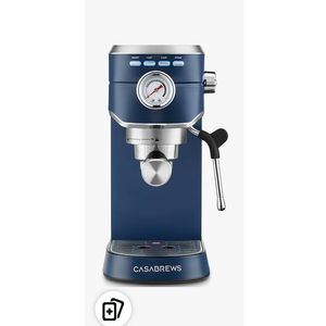 CASABREWS Espresso Machine 20 Bar, Professional Espresso Maker with Milk Frother Steam Wand, Espresso Coffee Machine with 34oz Removable Water Tank, Gift for Coffee Lovers, Coffee Gift, Sapphire Blue