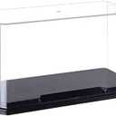 OLYCRAFT Clear Plastic Display Case 7x3.5x4 Inch Display Stand Box Self-Assembl Display Case with Black Base Dust Proof Protection Showcase for Collection Bricks Blocks Models
