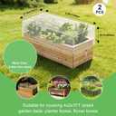 2 Pack Garden Netting for Raised Beds, Fine Mesh Raised Beds Bug Netting Pest Barrier Screen with Drawstring, Bird Netting Barrier Plant Covers for Plants to Protect Vegetables Fruits Flowers