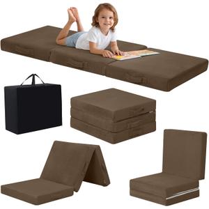 MeMoreCool Foldable Floor Mattress for Kids Trifold, 57x22 Inch Coffee