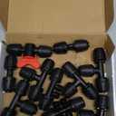 16 Pcs 1/2 inch Tubing Irrigation Fittings Kit, For (1/2" ID x0.6-0.63" OD) 16mm Drip Tubing Barbed Locked Nuts Connectors 2 Ends,2 Elbows,2 Switch Valves,2 US Standard Adapters,4 Tees 4 Couplings
