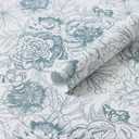EeeComing Floral Peel and Stick Wallpaper Modern Contact Paper Blue and White Boho Wall Paper for Bedroom Self Adhesive Removable Wallpaper for Bathroom Living Room Vinyl Rolls 59" X 17.3"