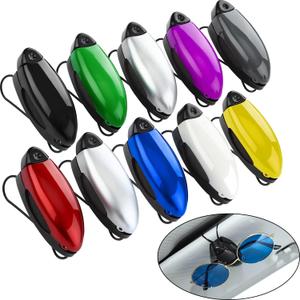 Frienda 10 Pieces Auto Car Vehicle Sun Visor Clip Holder for Sunglasses Glasses Holder Hanger Eyeglasses Mount Ticket Card Clip Car Accessories(Colorful)